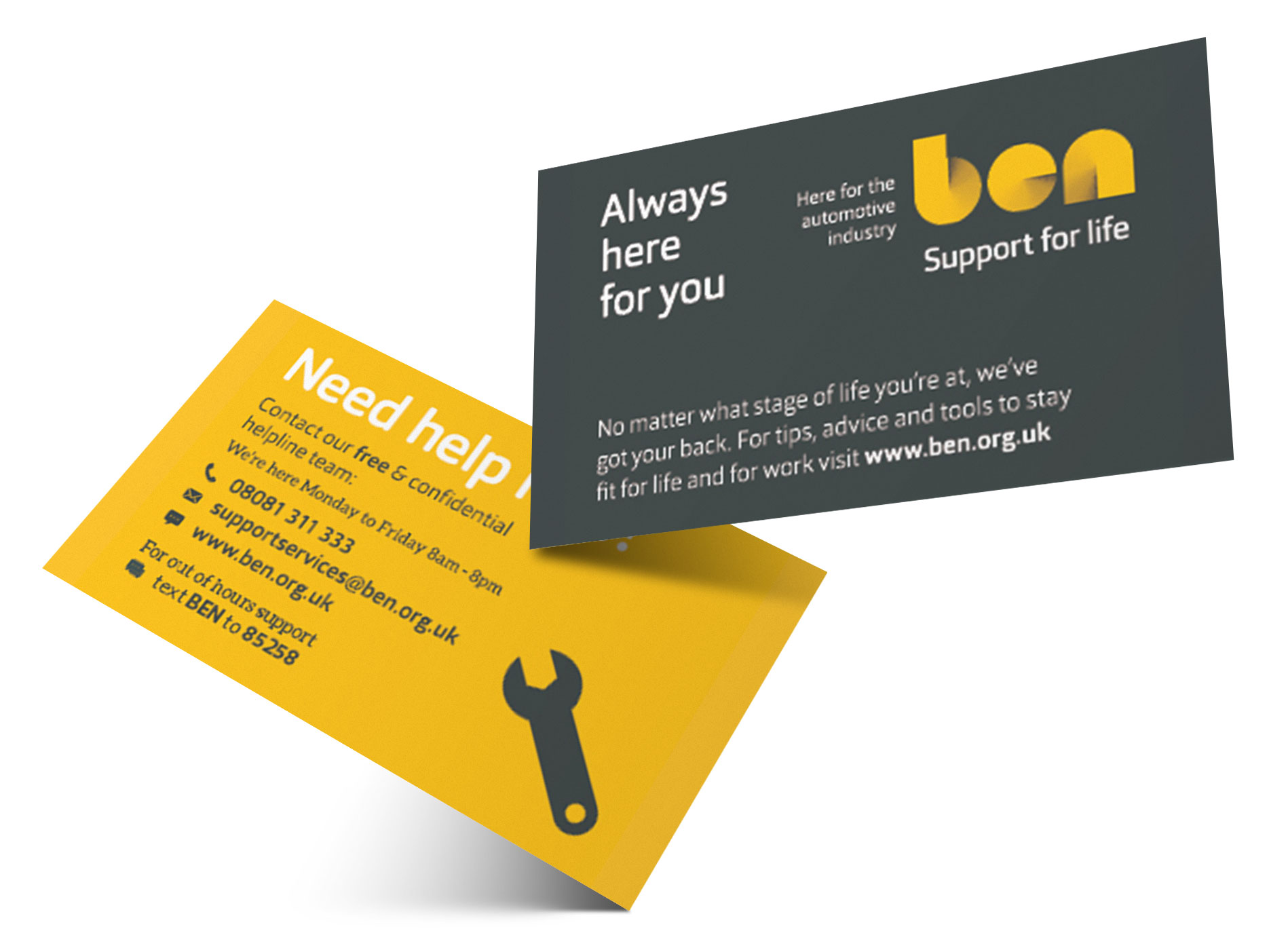 Helpline card mockup